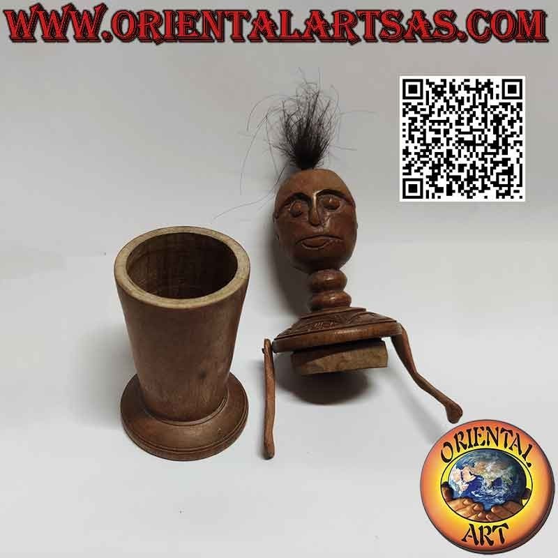 Primitive Box Sculpture of a Papua New Guinean Indigenous Man (24cm)