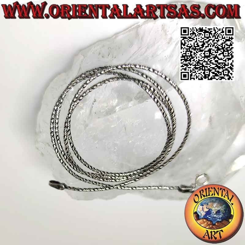 Collana catenina in argento 925 ‰ maglia "snake" indonesiano attorcigliato (spessore 1 mm)