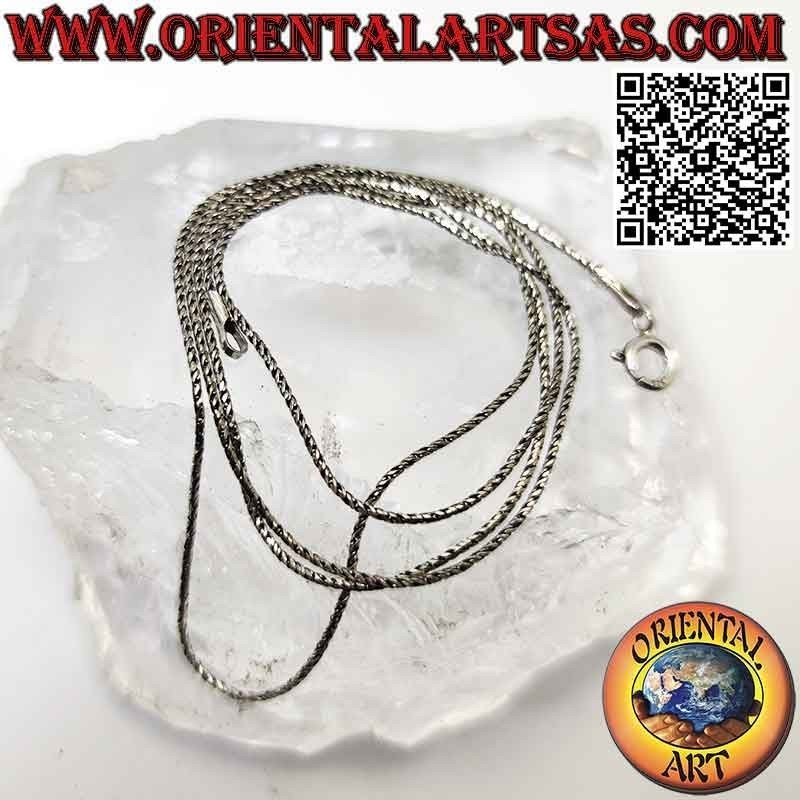 Collana catenina in argento 925 ‰ maglia "snake" indonesiano attorcigliato (spessore 0,8 mm)