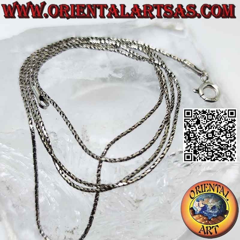 Twisted Indonesian "snake" 925 ‰ silver chain necklace (0,8 mm)