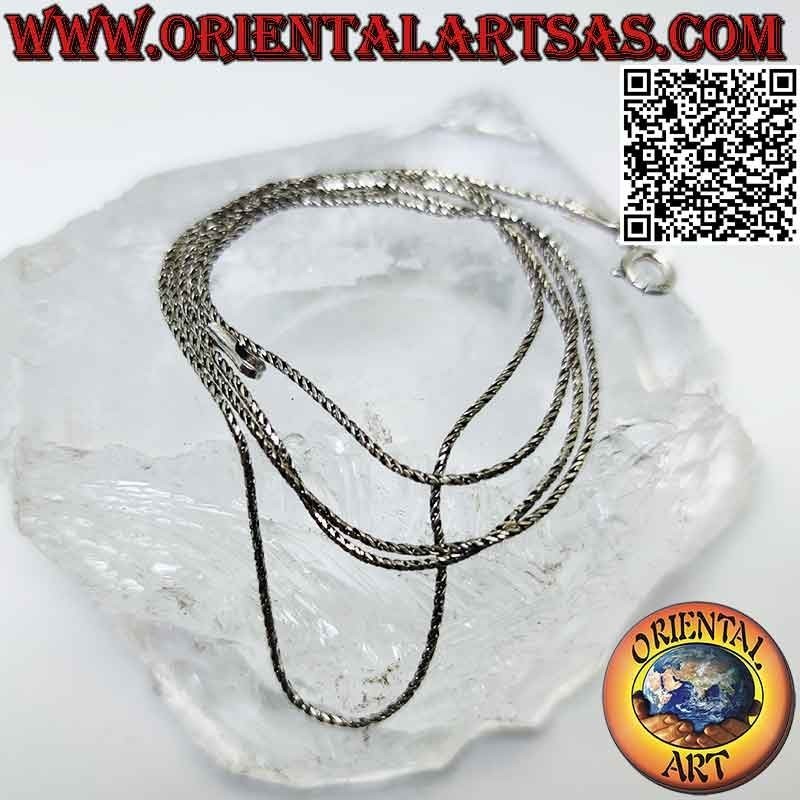 Collana catenina in argento 925 ‰ "snake" indonesiano attorcigliato (0,8 mm)