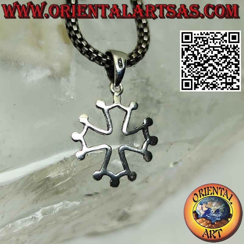 Silver pendant in the shape of an Occitan cross