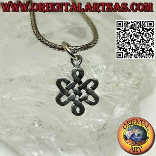 Ciondolo in argento 925 nodo dell'infinito Tibetano  Srivatsa