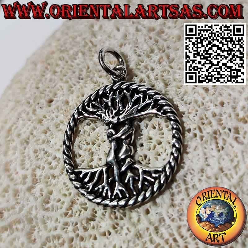 Colgante de plata Árbol de la vida para enamorados