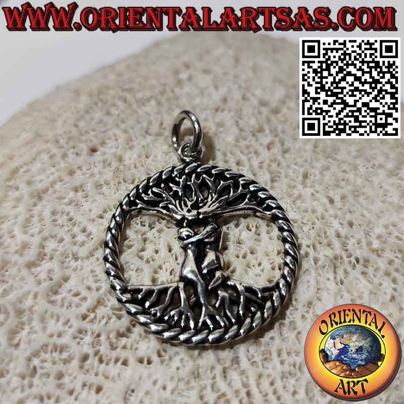 Colgante de plata Árbol de la vida para enamorados