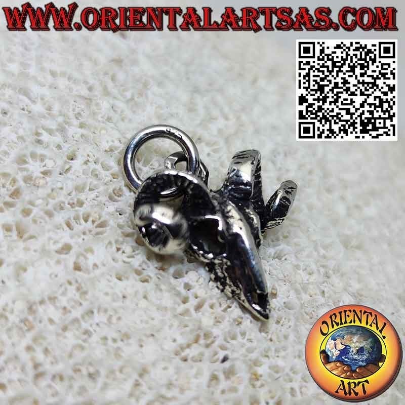 Colgante de plata de calavera de carnero tridimensional (carnero)