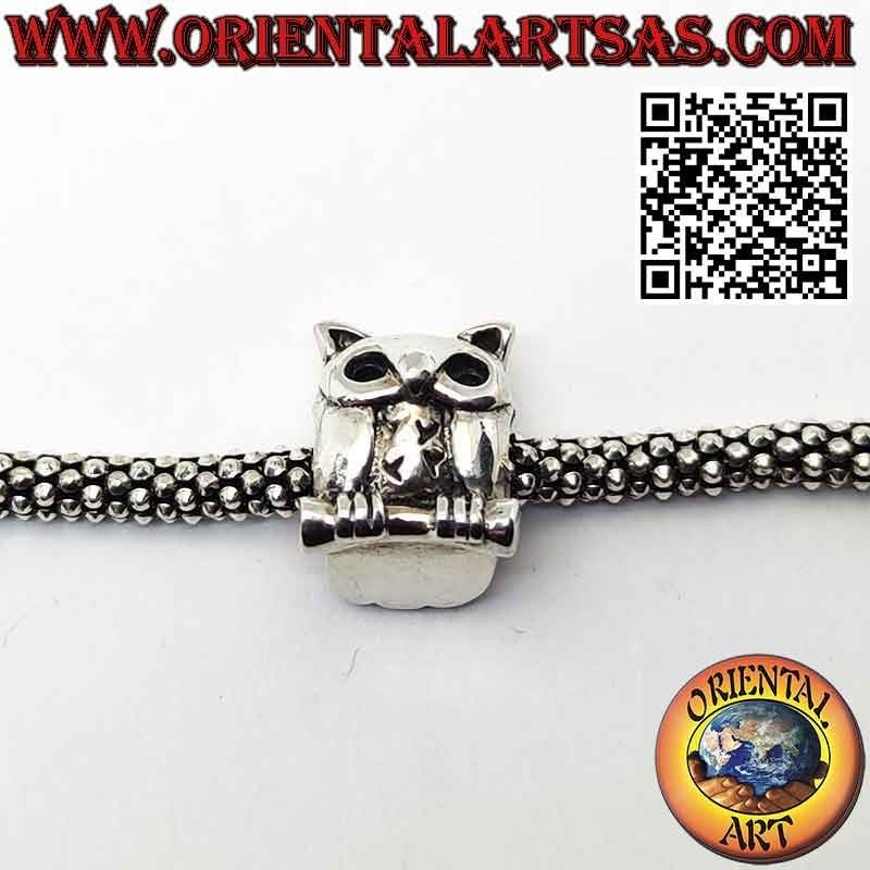 Charms in 925‰ silver, Owl on the branch