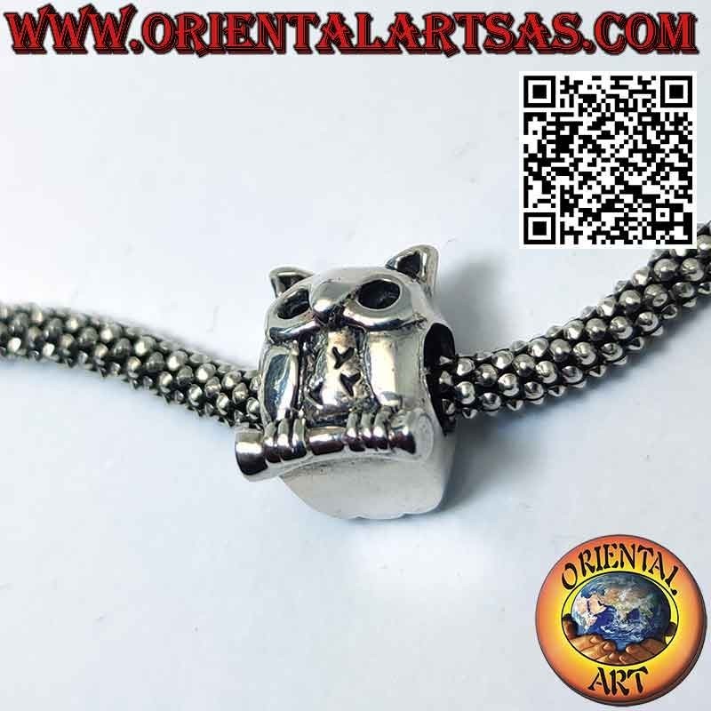 Charms aus 925‰ Silber, Eule auf dem Ast