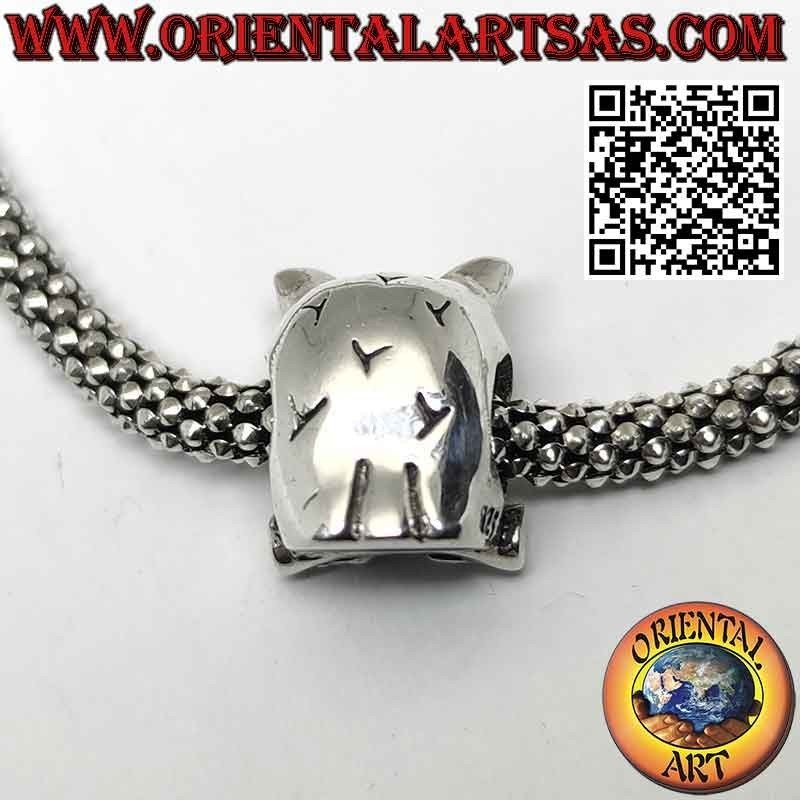 Charms en argent 925‰, Hibou sur la branche