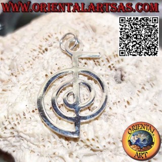 Colgante de plata, símbolo Cho Ku Rei del poder Reiki de Usui