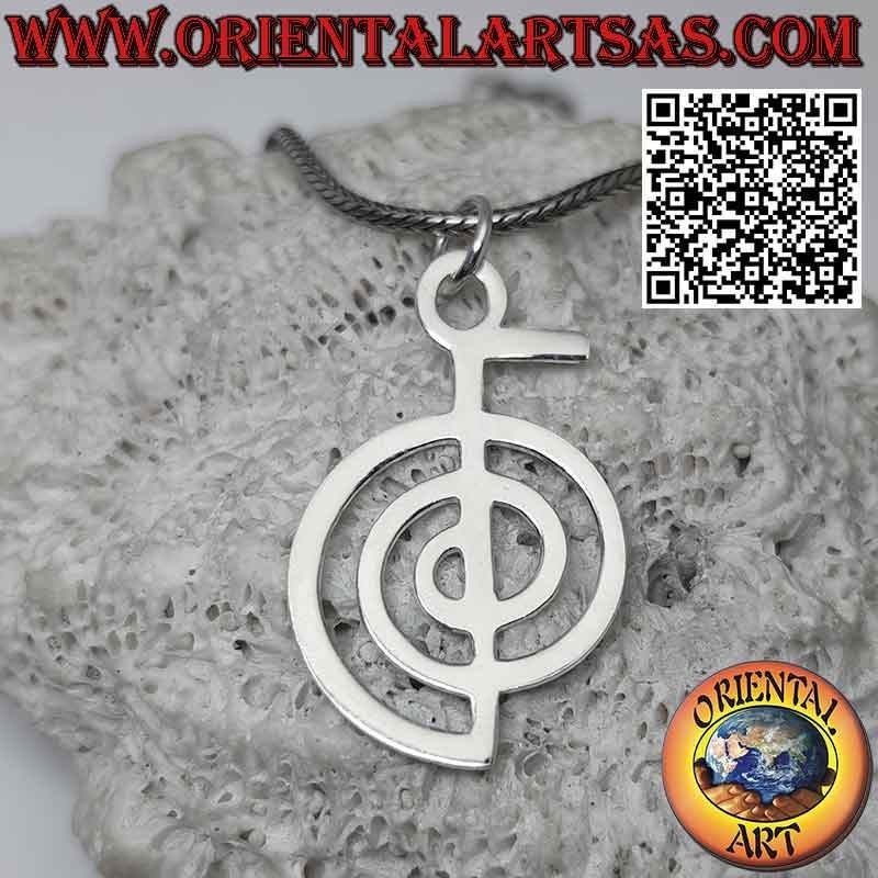 Silberner Anhänger, Cho Ku Rei Symbol von Usuis Reiki-Kraft