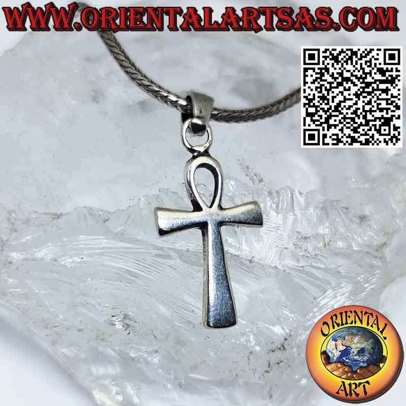 Colgante de plata cruz egipcia ankh y conocida como llave de la vida