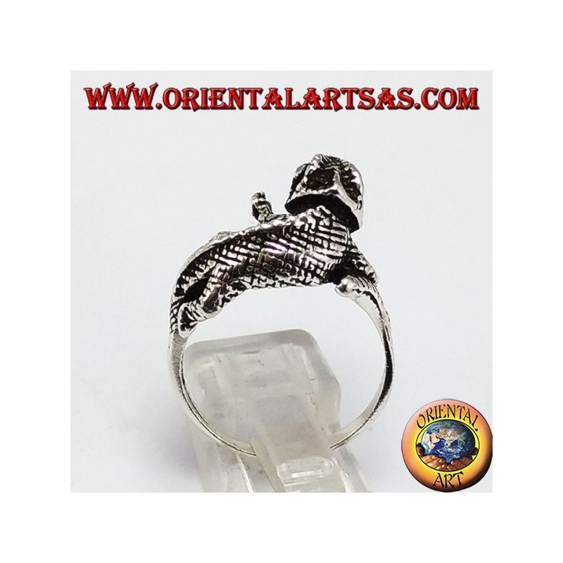 Gecko  Ring in Silber