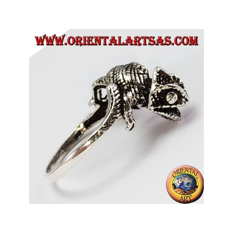 Anello in argento camaleonte