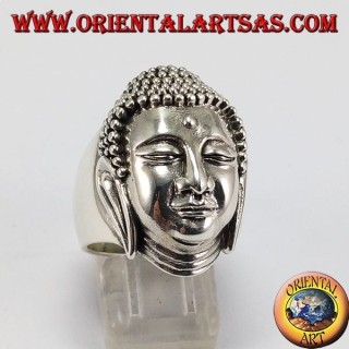 Silberring Buddha-Kopf
