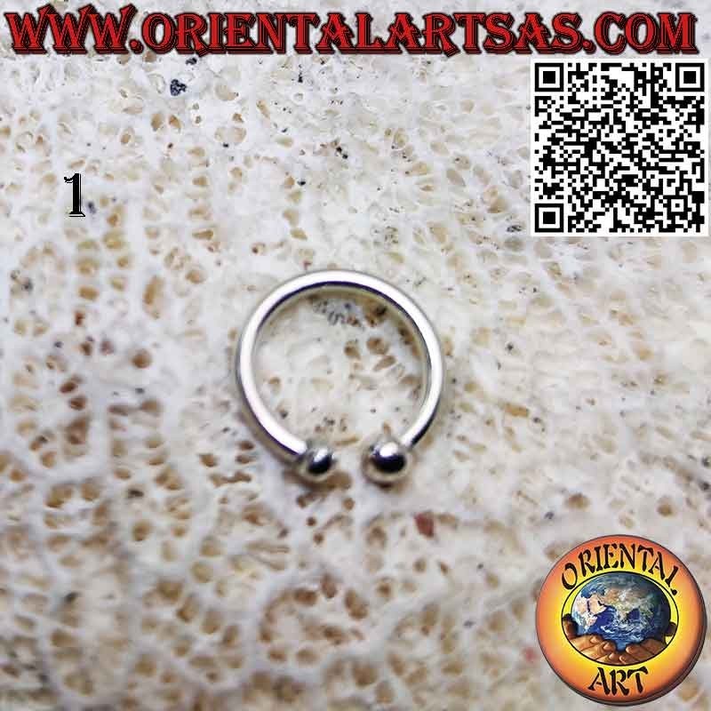 Kreis ohne Loch in Silber ideal für Septum, Ohr und Labrum