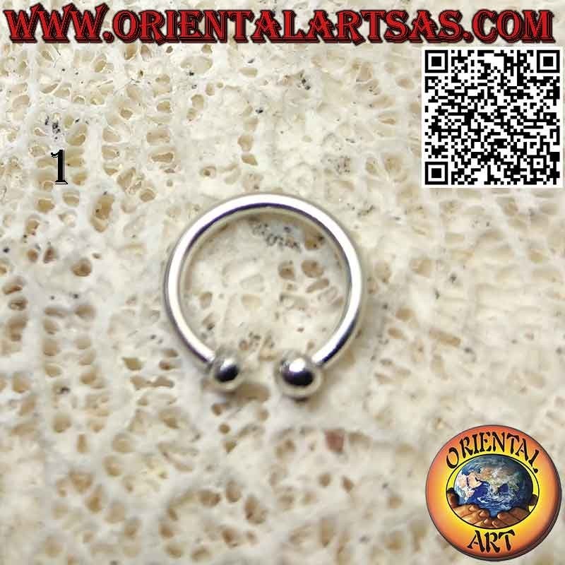 Kreis ohne Loch in Silber ideal für Septum, Ohr und Labrum