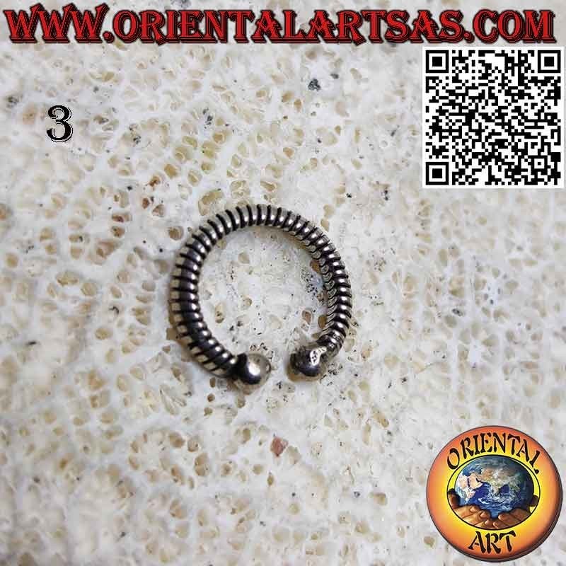 Cercle sans trou en argent idéal pour septum, oreille et labrum