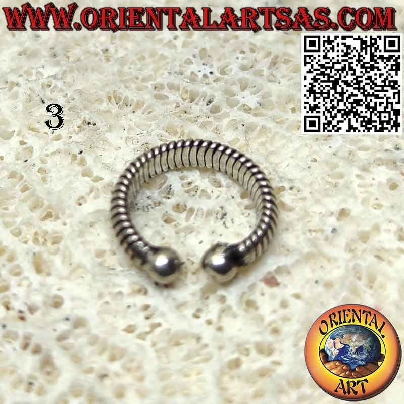 Circulo sin agujero en plata ideal para tabique, oreja y labrum
