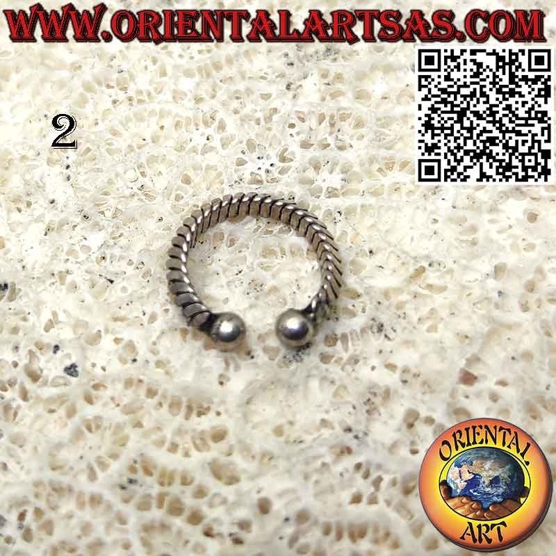 Circulo sin agujero en plata ideal para tabique, oreja y labrum