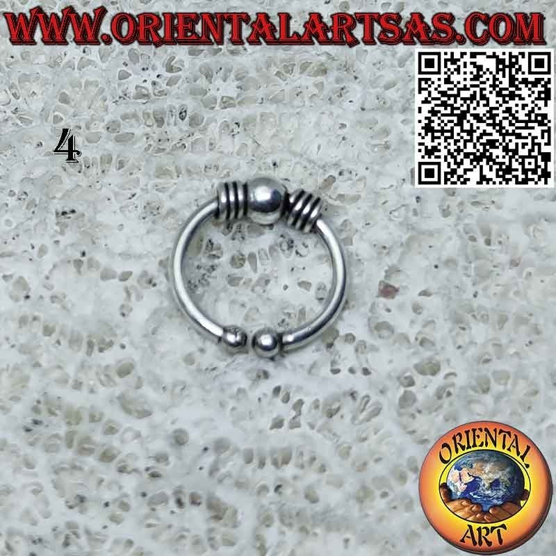 Circulo sin agujero en plata ideal para tabique, oreja y labrum