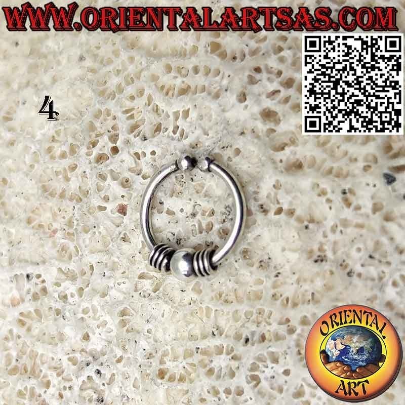 Cercle sans trou en argent idéal pour septum, oreille et labrum