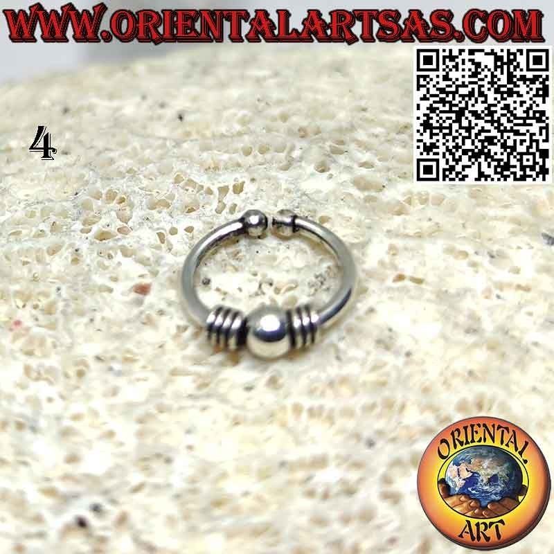 Circulo sin agujero en plata ideal para tabique, oreja y labrum