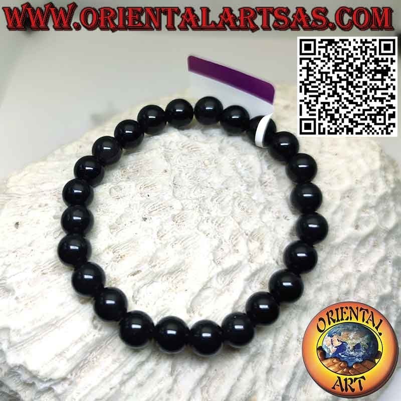 Obsidian Protection Bracelet | Natural 8mm Elastic Beads