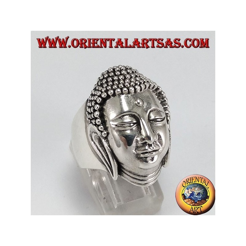 Bague en argent tête de Bouddha