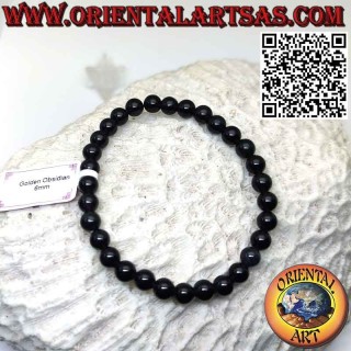 Bracciale Ossidiana Naturale 6mm Elastico – Protezione & Stile