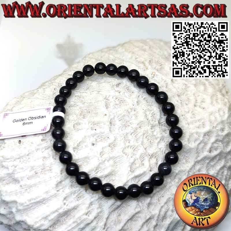 Natural Obsidian 6mm Stretch Bracelet | Protection Stone