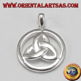 Pendentif argent, de nœud dans le tyrone Triquetra petit cercle