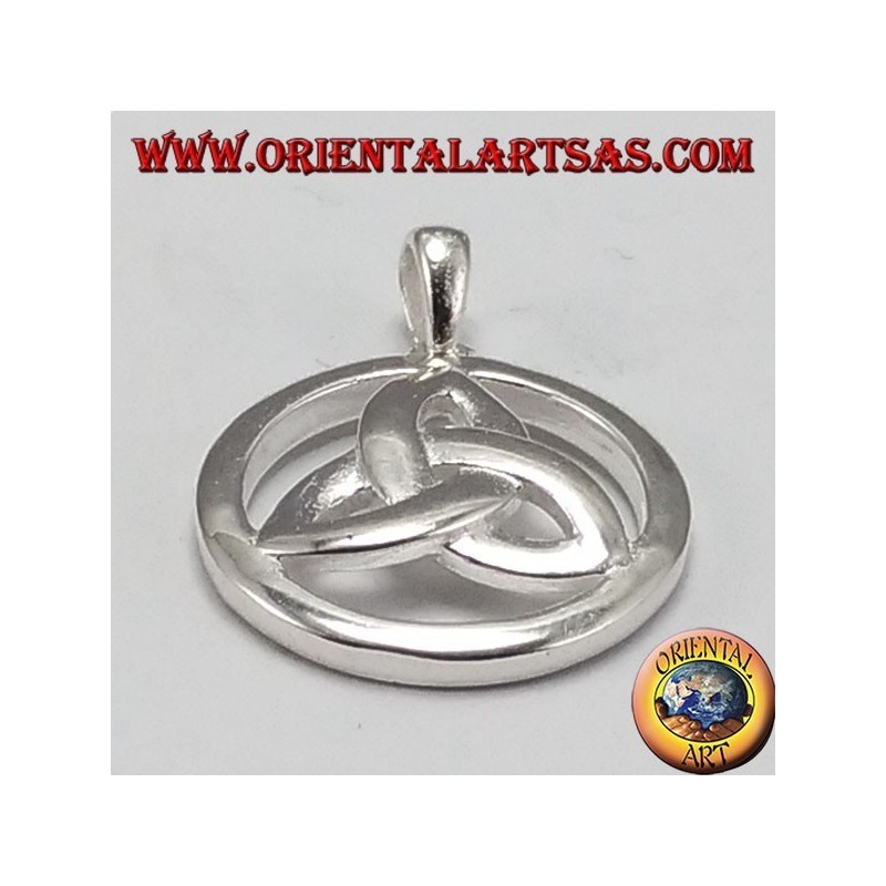 Silver pendant, tyrone knot Triquetra in the small circle