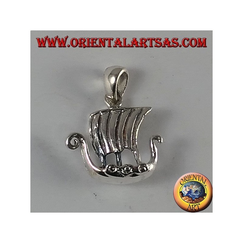 Silber Anhänger Viking Segelschiff , Drakkar