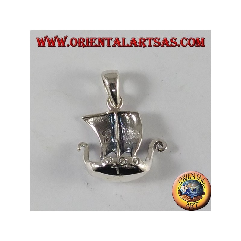 Silber Anhänger Viking Segelschiff , Drakkar