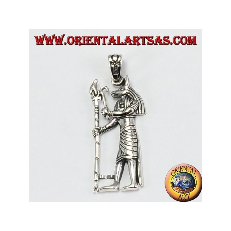 Silver pendant, Anubis