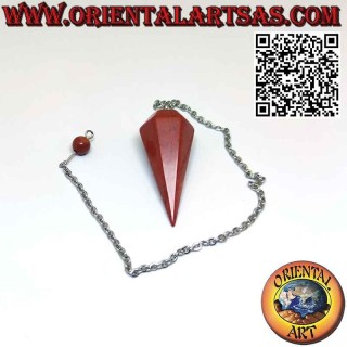 Natural Faceted Red Jasper Pendulum | Oriental Art