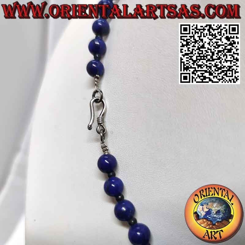Collier Lapis-lazuli Sphères Graduées Argent | Oriental Art