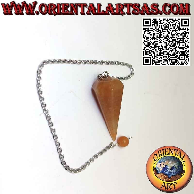 Rotes Aventurin Pendel Facettiert Naturstein | Oriental Art