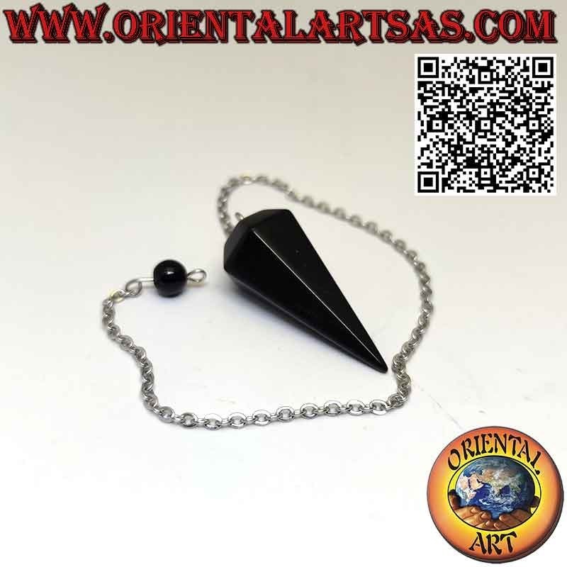 Pendule Obsidienne Noire Facettée – Protection & Intuition