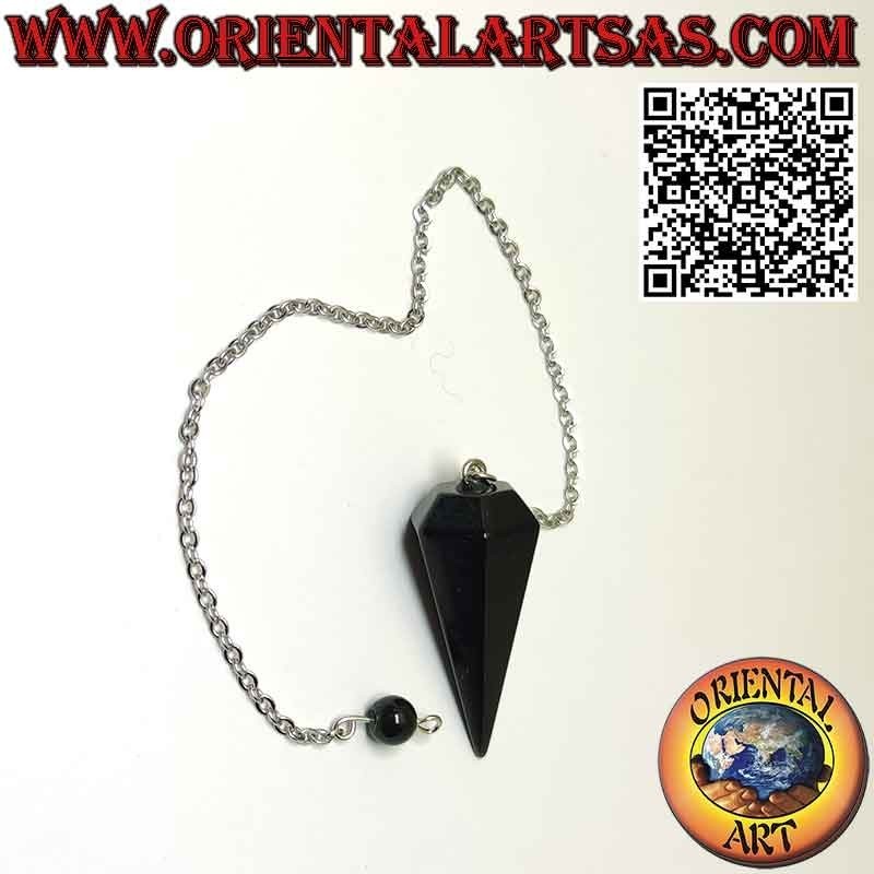 Pendule Obsidienne Noire Facettée – Protection & Intuition