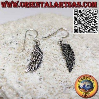 Pendientes colgantes de alas de ángel de doble cara en plata 925 ‰