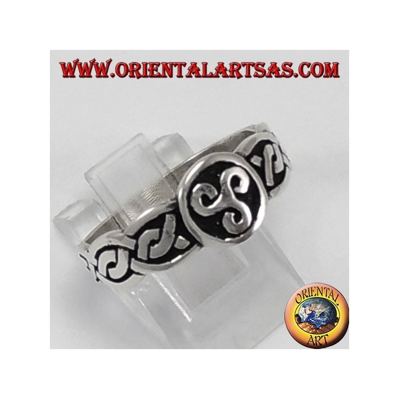 bague argent triskell d'entrelacs celtique