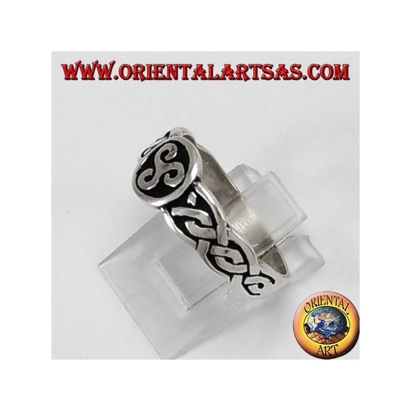 bague argent triskell d'entrelacs celtique