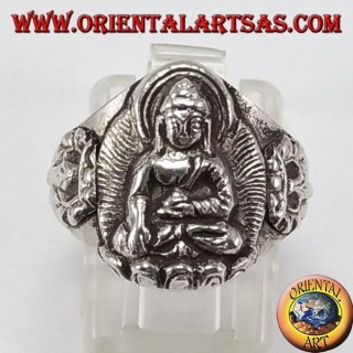 Anillo de plata de Buda