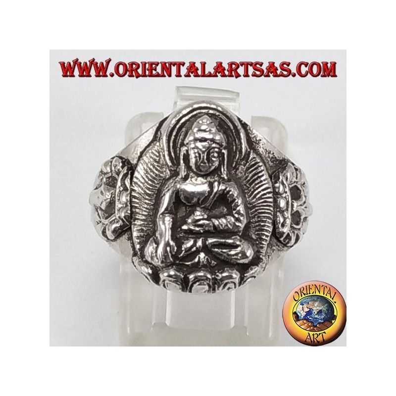 Silver Buddha Ring
