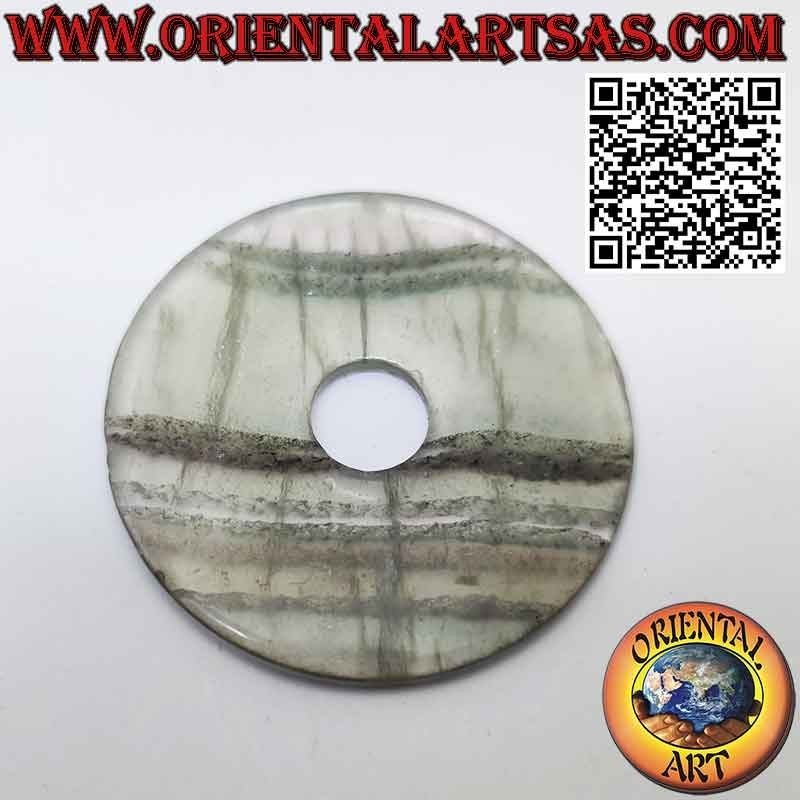 Colgante de disco / donut de fluorita de 50 mm. Ø (cable incluido)