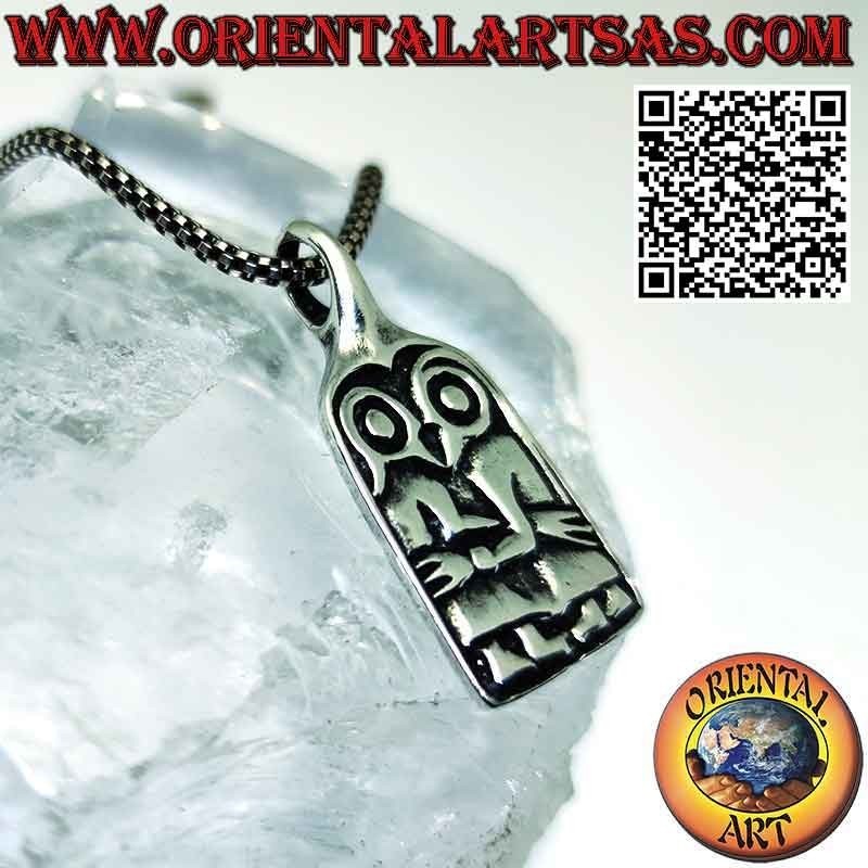 Silver pendant, the couple Adam and Eve first falling in love