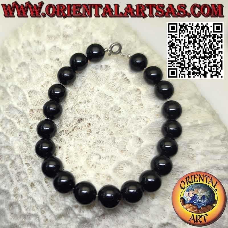 Onyx Armband Naturstein 8mm | Silberverschluss
