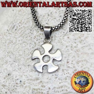 Pendentif en argent, hélice à 5 pales symbole de résilience (résistance)